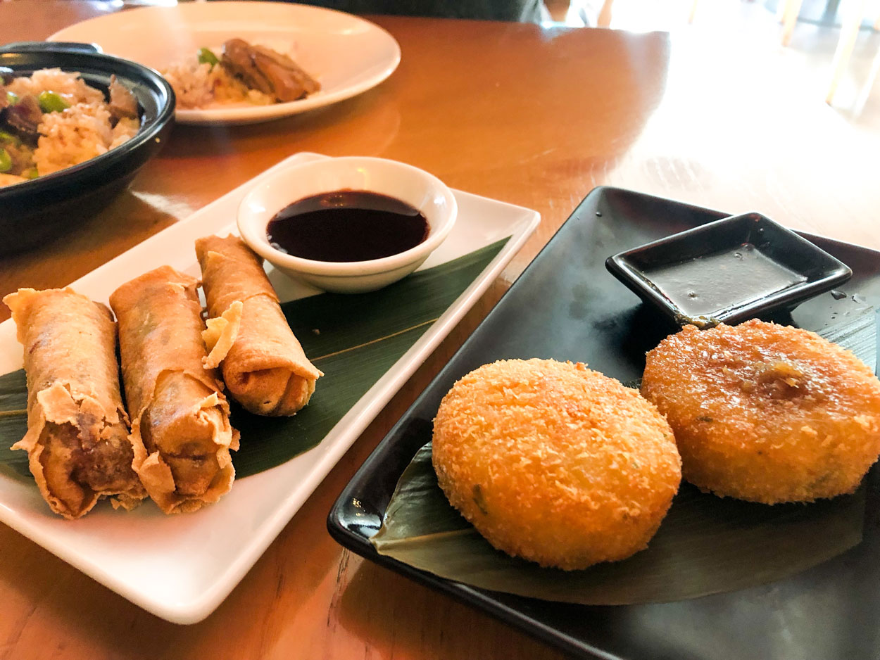 Ping Pong Restaurants London - Dim Sum - Duck Spring Rolls and Fish cakes - thebeautytype.com